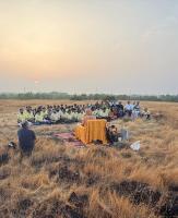 New Year sunrise at Kembre Hill with H.H. Swamiji - Kara Seva Shivir - SCM Shirali - 2025 - Day 5 (1 Jan 2026)